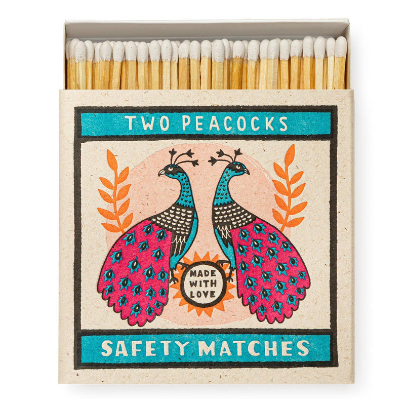 Two Peacocks | Carré - Allumettes de sécurité