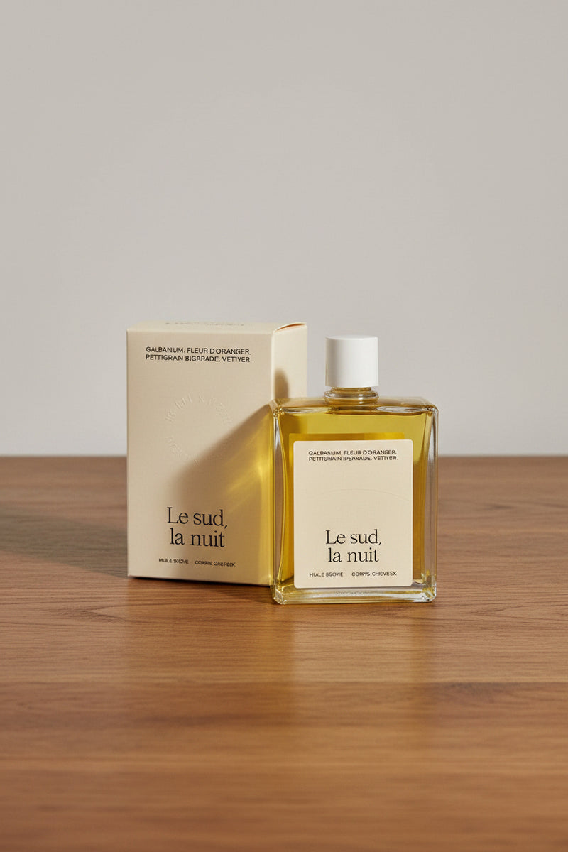 Huile soyeuse parfumée pour le corps - Le sud, la nuit