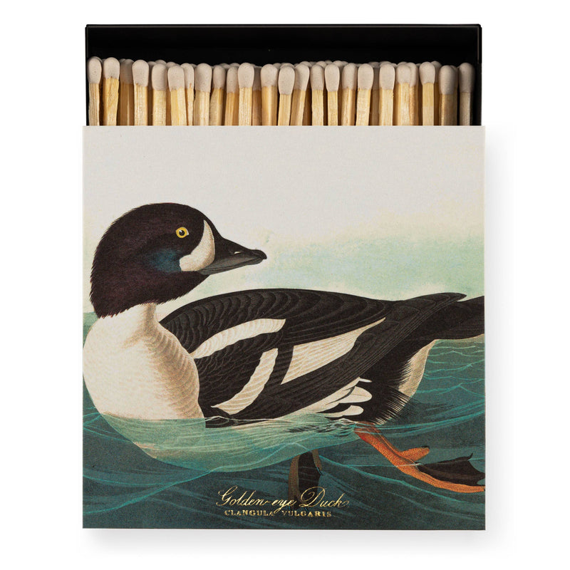 Canard à œil d’or par Audubon - Allumettes de sûreté carrées