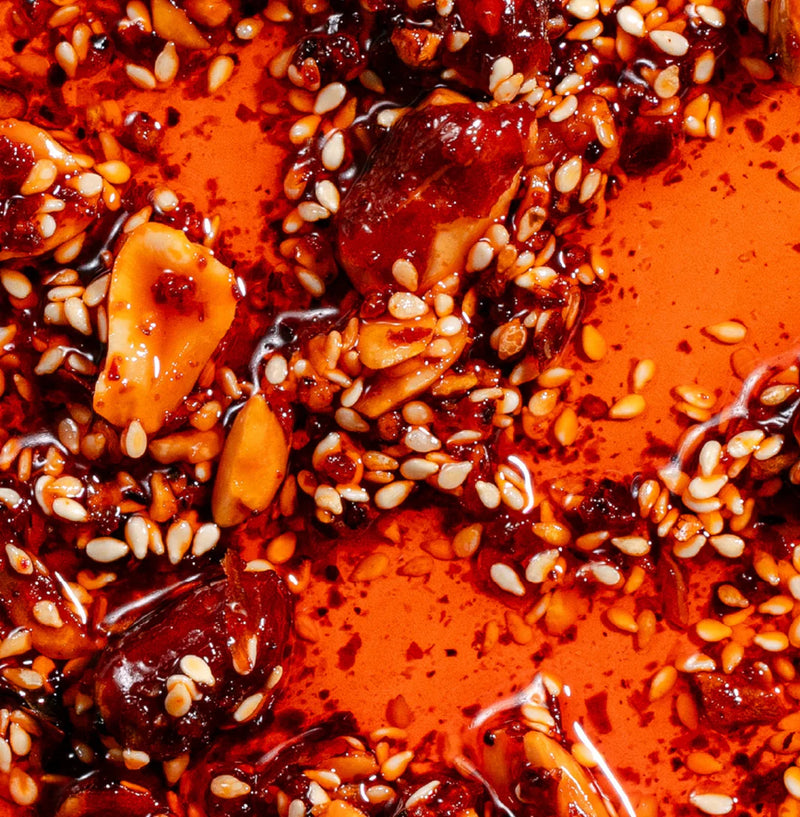 Peanut Rayu Extra Hot - Huile de piment croquante et extra épicée