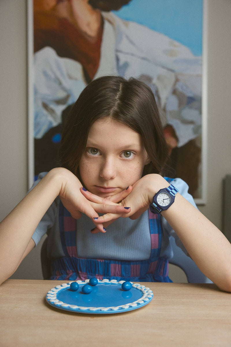 Montre Blue Sunday - Damier Bleu