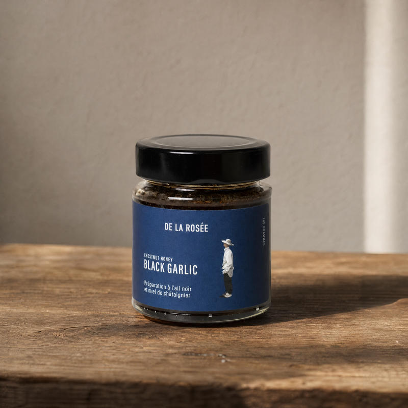 Miel de châtaignier & Ail noir — 185g - Hautes Cultures
